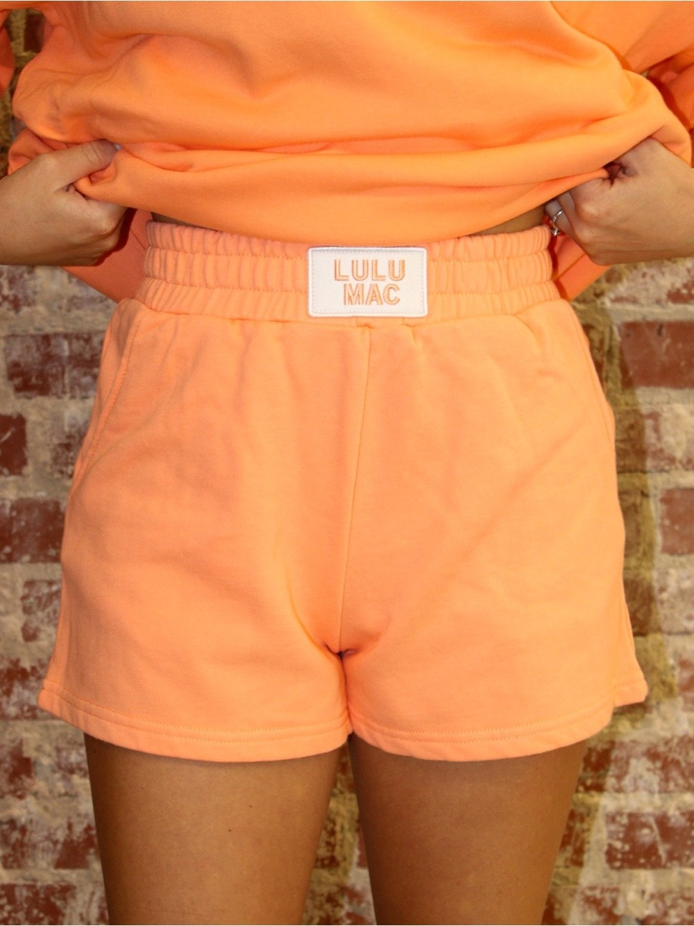 LULU MAC TERRY CLOTH SHORT-ORANGE